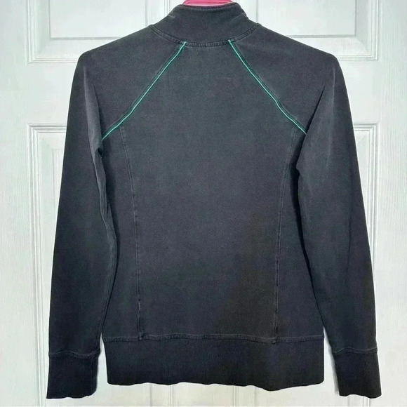 Old  Navy Sweatshirt Zippered Black & Green Size Extra Small - Picture 12 of 16
